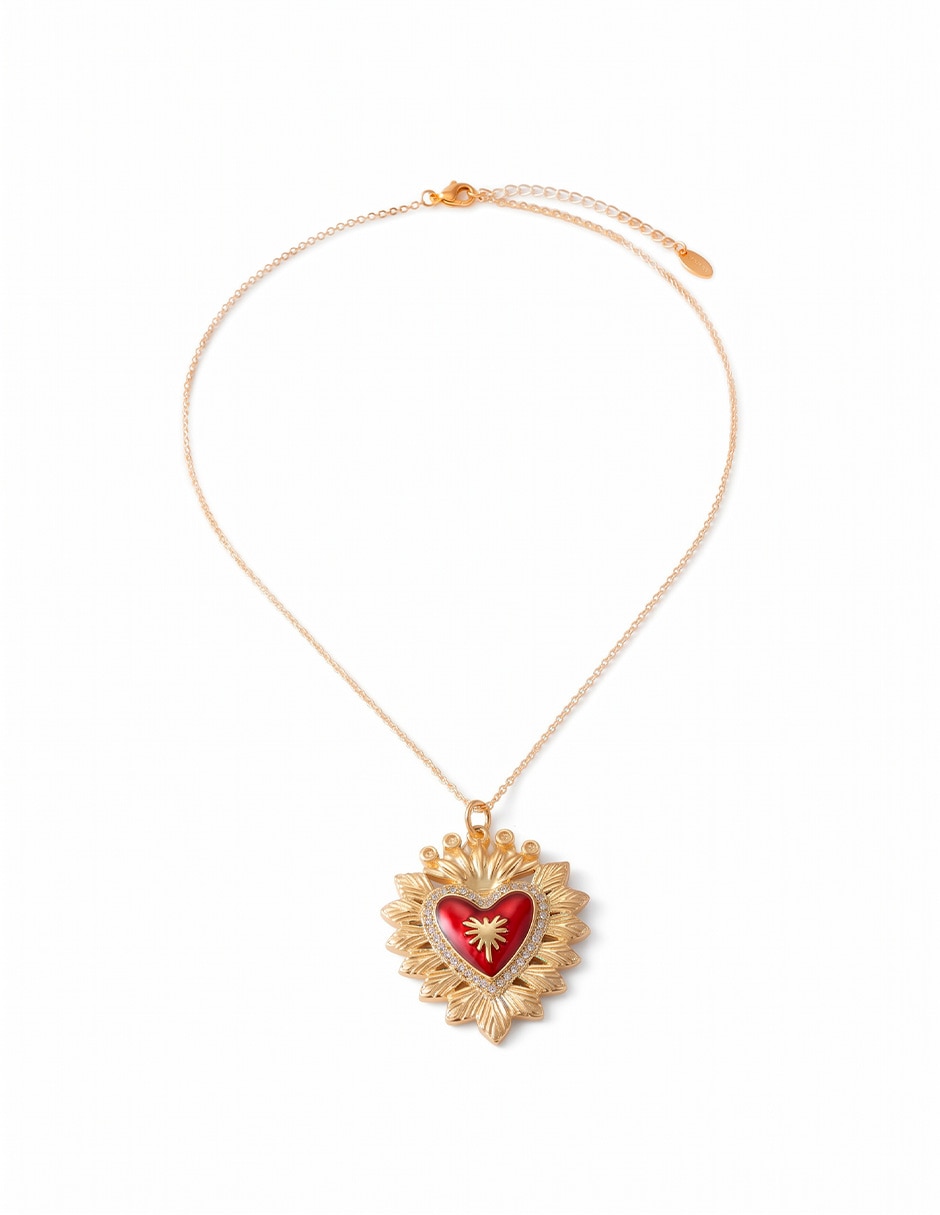 Collar de corazón 14 k 2