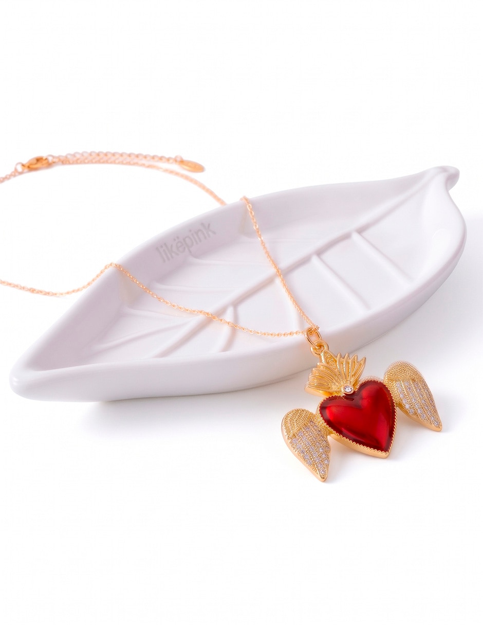 Collar de corazón 14 k 3