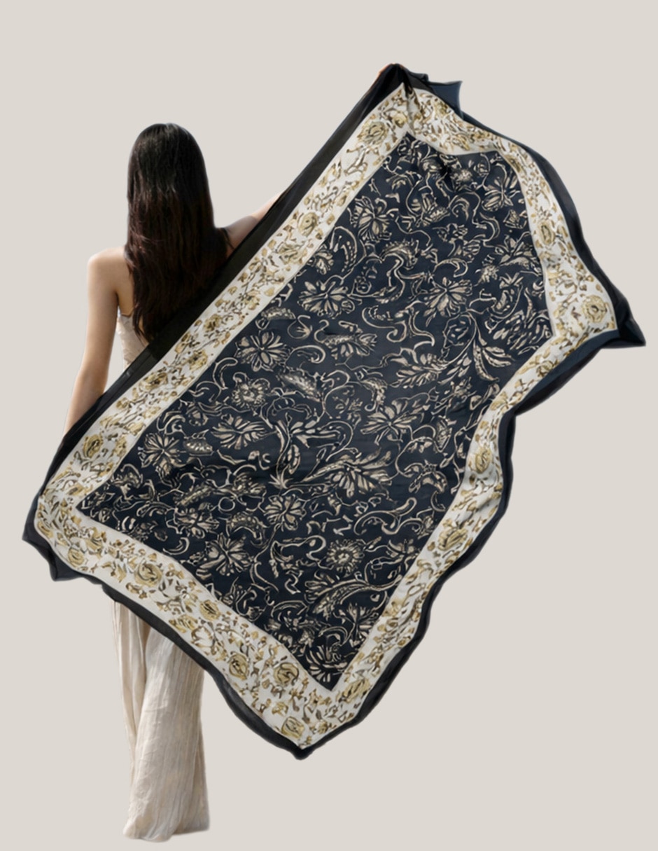 Pashmina Twist Side con estampado floral para mujer