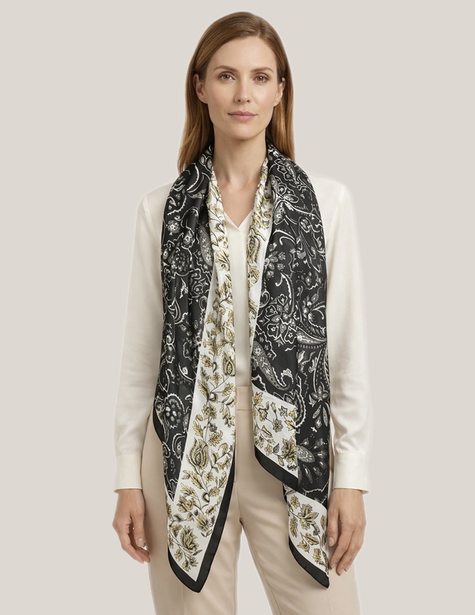 Pashmina Twist Side con estampado floral para mujer