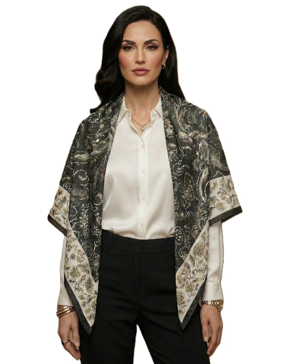 Pashmina Twist Side con estampado floral para mujer
