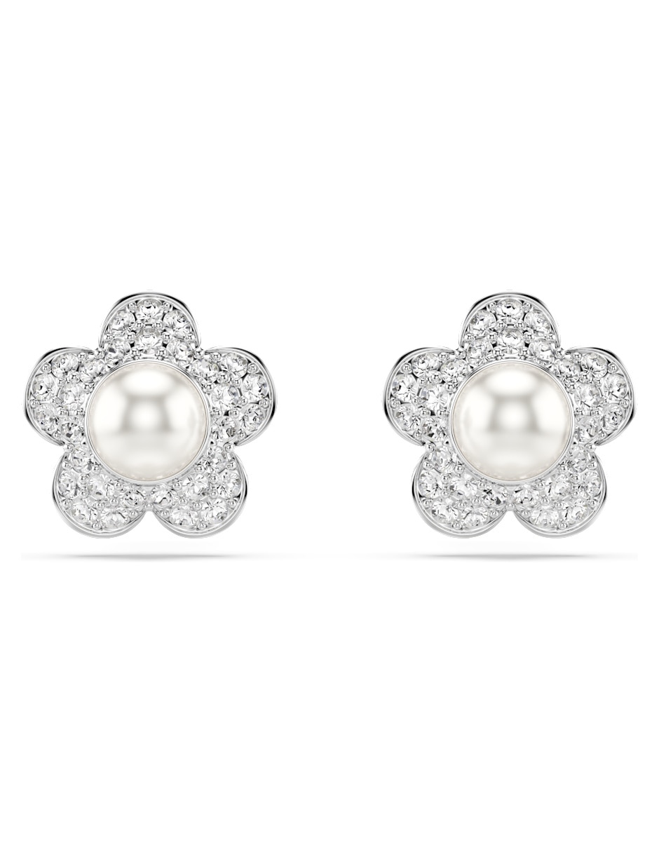 Aretes cortos de flor Capsule con acabado brillante