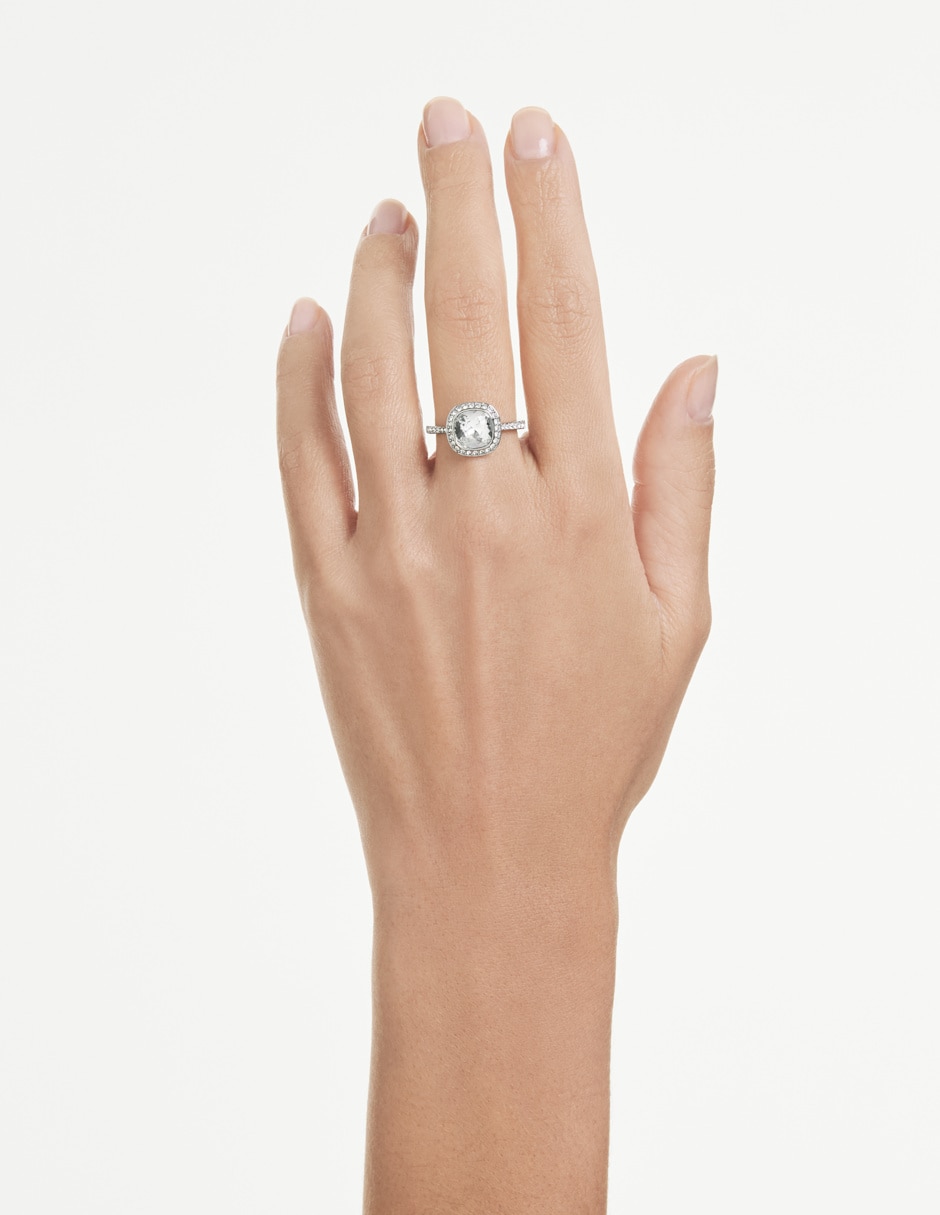 Anillo cuadrado swarovski brillante 5