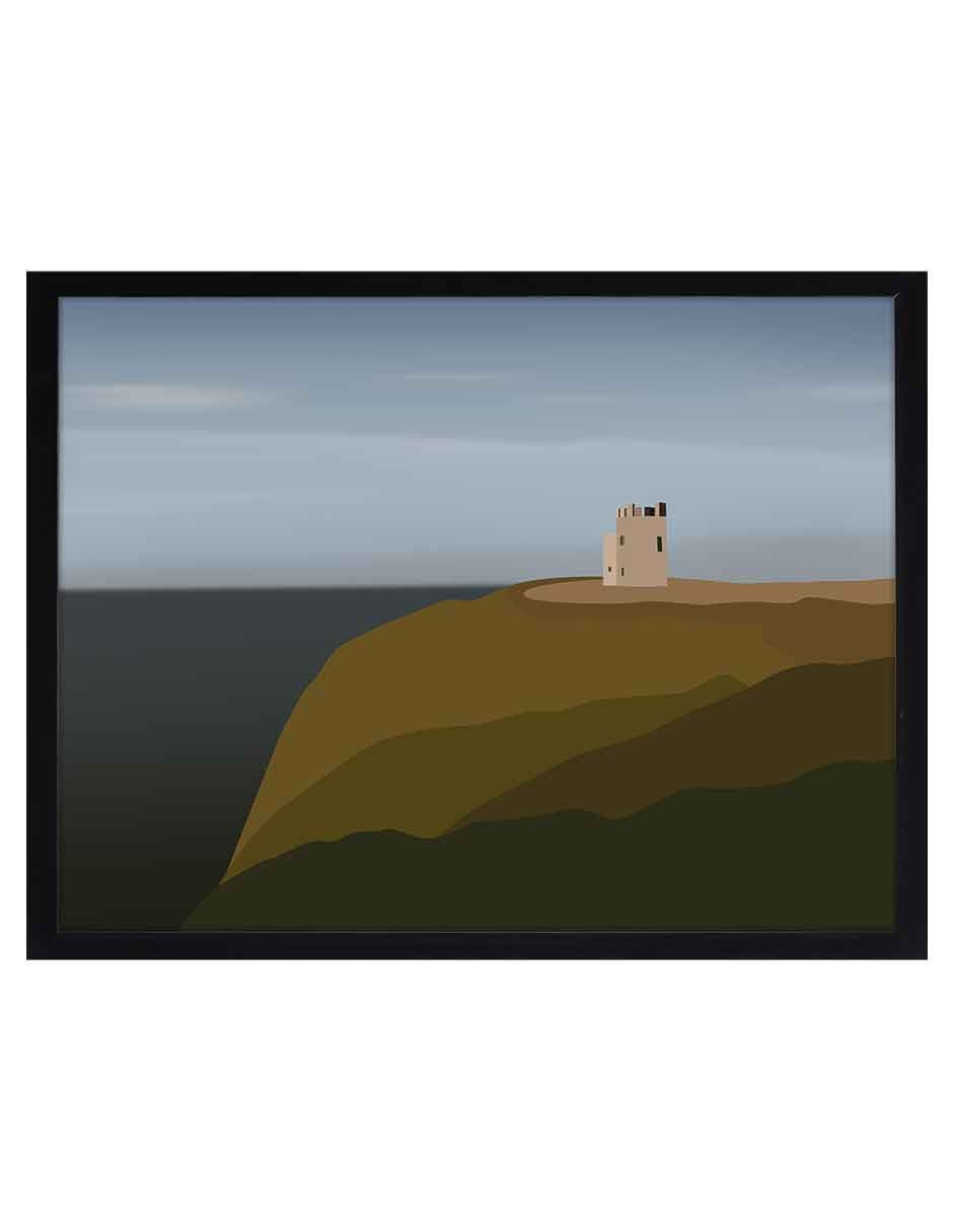 Cuadro decorativo paisajes ilustrados