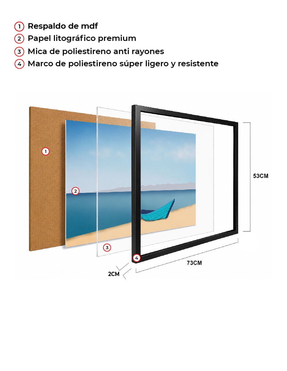 Cuadro decorativo Fábrica Galería paisajes ilustrados
