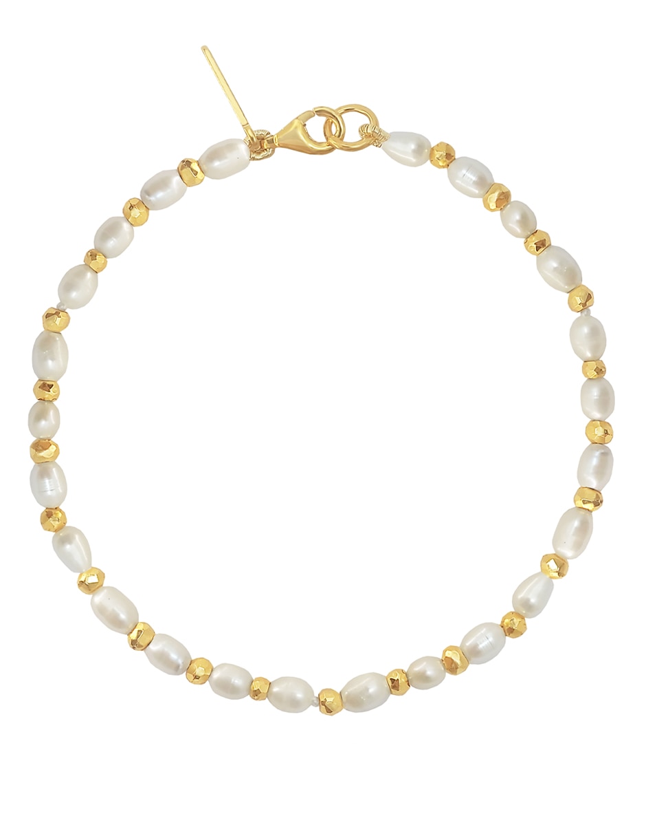 Pulsera con acabado baño de oro 14 k
