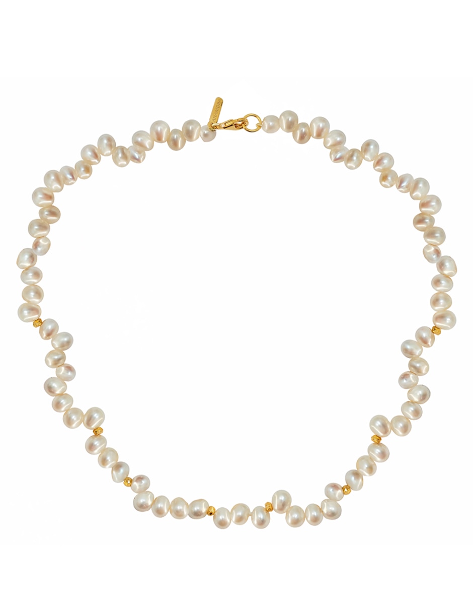 Collar con acabado baño de oro 14 K
