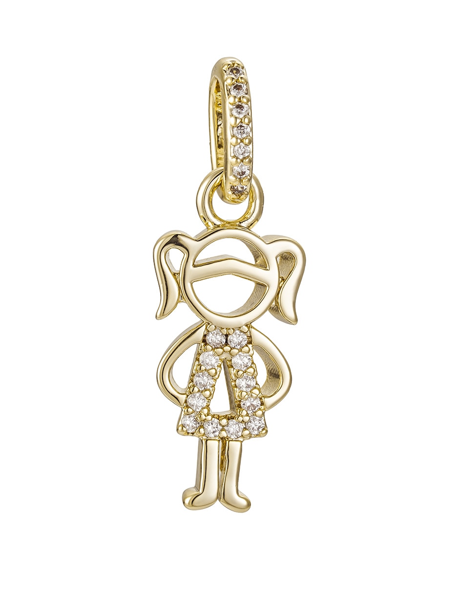 Dije de niña golden circonias 14 k Dije de niña golden circonias 14 k