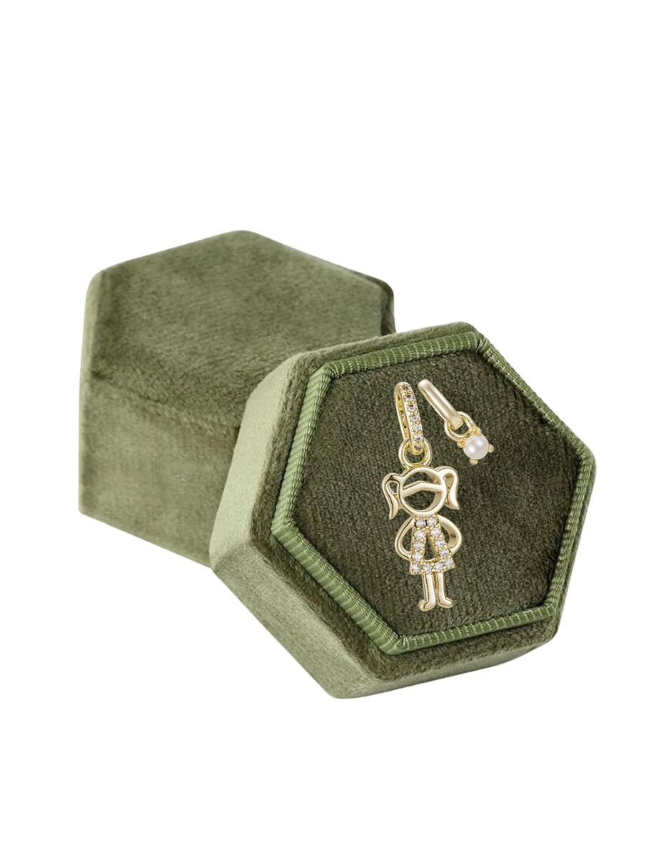 Dije de niña golden circonias 14 k 2
