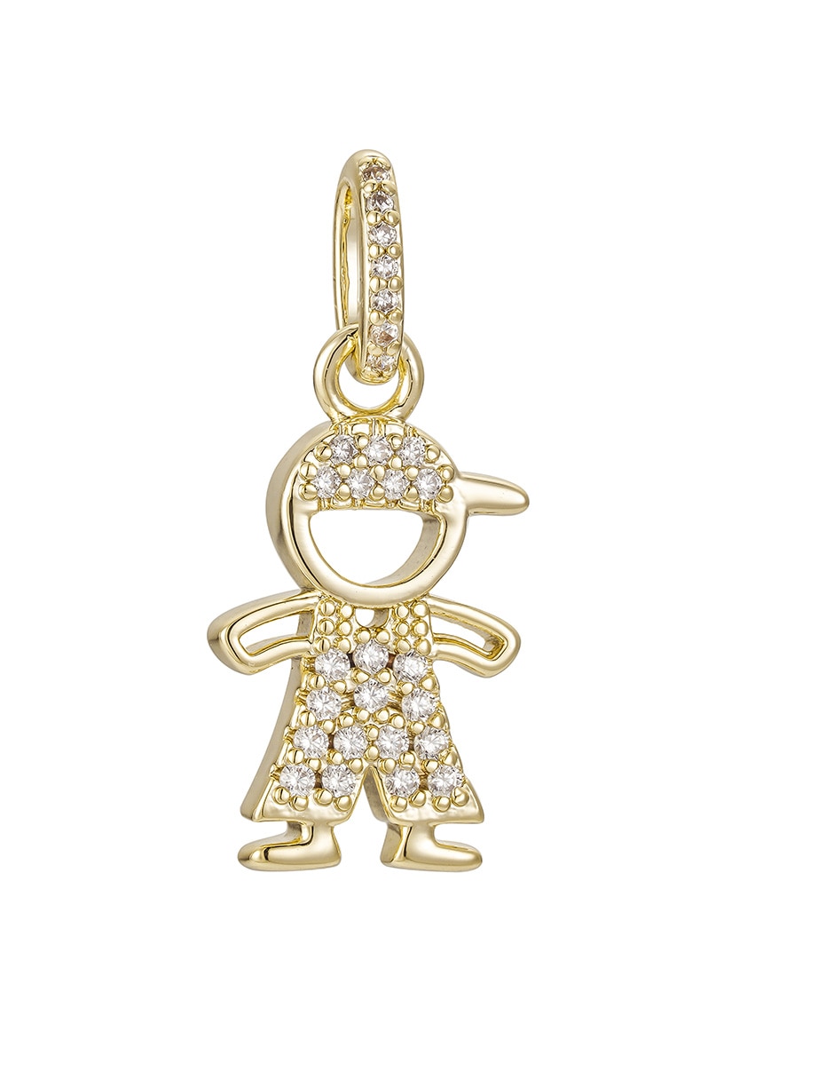 Dije de niño golden circonias 14 k Dije de niño golden circonias 14 k
