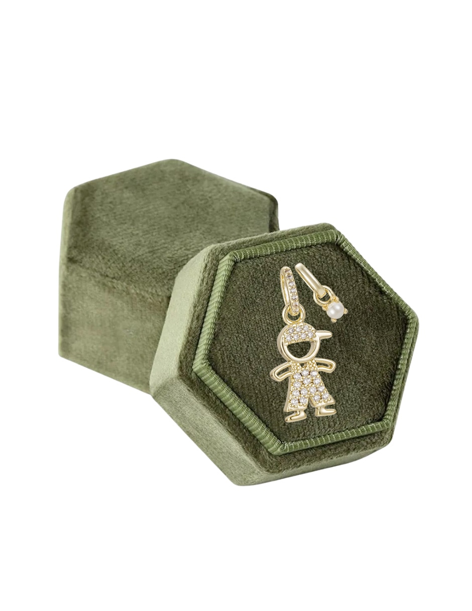 Dije de niño golden circonias 14 k 2